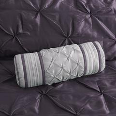 Laurel 7 Piece Tufted Comforter Set, Plum color