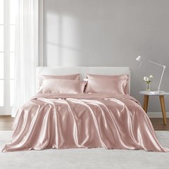 Satin Luxury 6 PC Sheet Set, Blush color