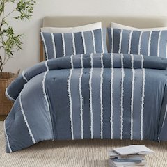 Shay 3 Piece Striped Cotton Comforter Set