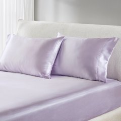 Satin Luxury 2 PC Pillowcases in Lilac