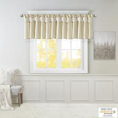 Lightweight Faux Silk Valance With Beads