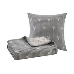 Keystone Throw/Pillow Set, Grey color