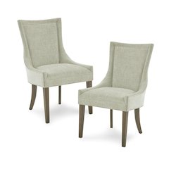 Green Dining Chairs Set of 2, Mid Century Upholstered Chairs for Dining Table