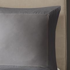 Hanae Cotton Blend Yarn Dyed Euro Sham, Grey color