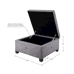 Soft Close Storage Ottoman
