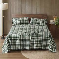 Flannel 100% Cotton Flannel Printed Sheet Set, Finton color