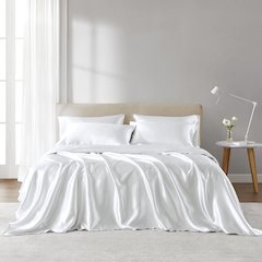 Satin Luxury Sheet Set, White color