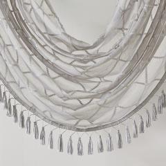 Diamond Sheer Embroidered Waterfall Valance