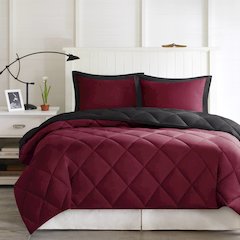 3M Scotchgard Diamond Quilting Reversible Down Alternative Comforter Set
