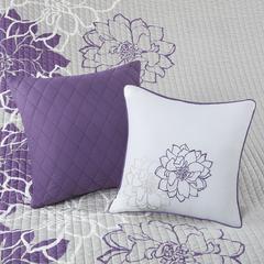 6 Piece Printed Cotton Quilt Set with Throw Pillows