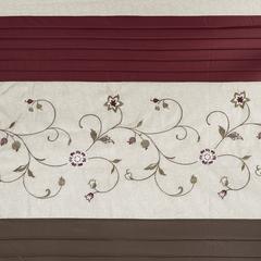 Faux Silk Embroidered Floral Shower Curtain