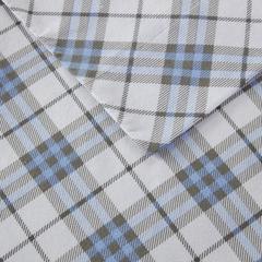 Cozy Flannel Printed Sheet Set, Blue Plaid color