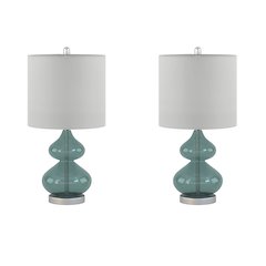 Curved Glass Table Lamp, Set of 2
