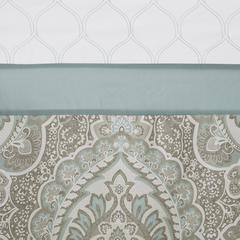 SereneBlue Embroidered Shower Curtain, Belen Kox