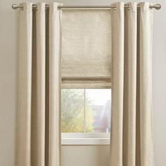 Tonal Printed Faux Silk Room Darkening Curtain Panel Pair