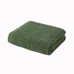 Rowan Waffle Knit Chenille Throw, Green color