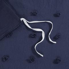 Cotton Jacquard Duvet Cover Set with Euro Shams and Throw Pillows