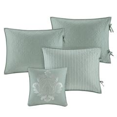 Quebec 6 Piece Reversible Daybed Cover Set, Seafoam color
