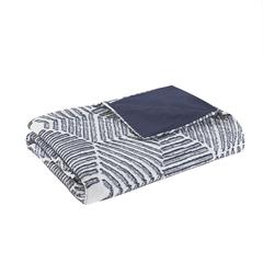 Ellipse Cotton Jacquard Duvet Cover Set, Navy color