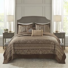 5 Piece Reversible Jacquard Bedspread Set