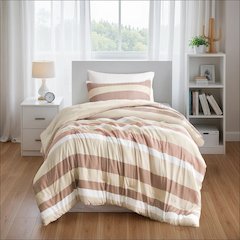 Blais Stripe Textured Print Comforter Set