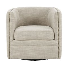 Tufted Barrel Swivel Chair