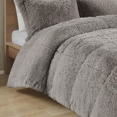 Shaggy Long Fur Comforter Mini Set