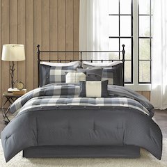7 Piece Herringbone Comforter Set
