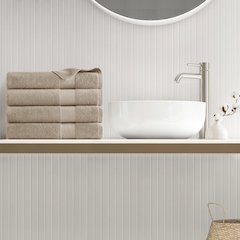 500GSM Plush Towel Set, Beige color
