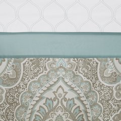 Printed and Embroidered Shower Curtain