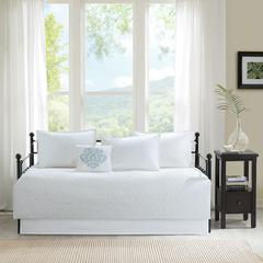 Quebec 6 Piece Reversible Daybed Cover Set, White color