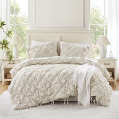 Lily 3PCS Comforter Set, Ivory color