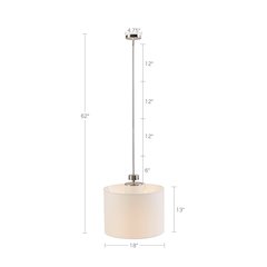 Metal Pendant with Drum Shade