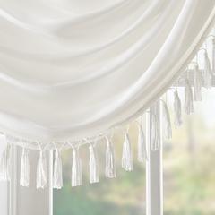Faux Silk Waterfall Embellished Valance