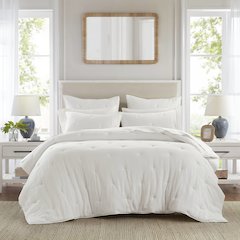 Breeze Cotton Gauze  Embroidered Quilt Set, White color