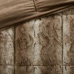 4PC Faux Fur Comforter Set
