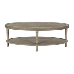 Oval Coffee Table with Shelf