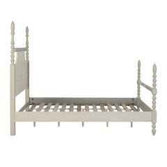 Beckett Turned Wood Spindle Bed, Antique Cream color