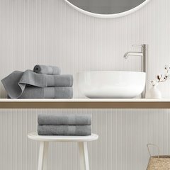 500GSM Plush Towel Set, Charcoal color