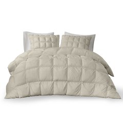 Stay Puffed Overfilled Down Alternative Comforter in Tan Color