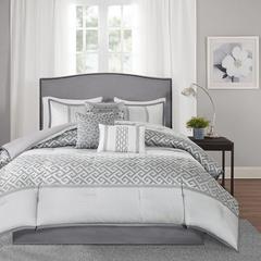 Bennett 7 Piece Comforter Set, Grey color
