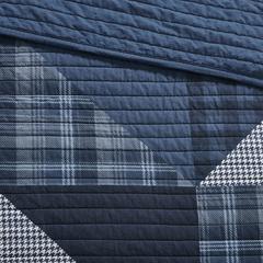 Olsen Olsen 3 Piece Oversized Cotton Quilt Set, Blue color