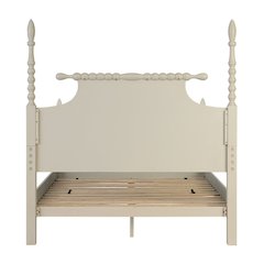 Beckett Turned Wood Spindle Bed, Antique Cream color