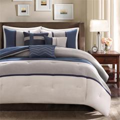 Blue Microsuede 7-Piece Comforter Set, Belen Kox