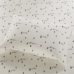 Cotton Flannel Sheet Set, Black Pine Trees color