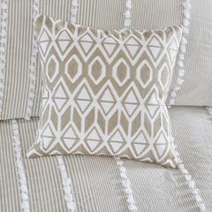 Embroidered Cotton Square Decorative Pillow