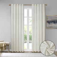 Metallic Printed Poly Velvet Rod Pocket/Back Tab Window Panel Pair