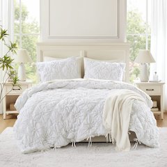Lily 3PCS Comforter Set, White color