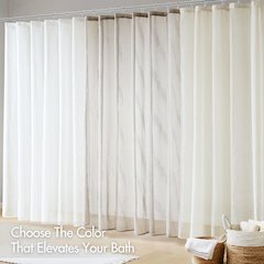 Anna Sheer Shower Curtain, Ivory color