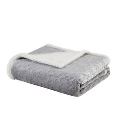 Oversized Textured Plush Throw